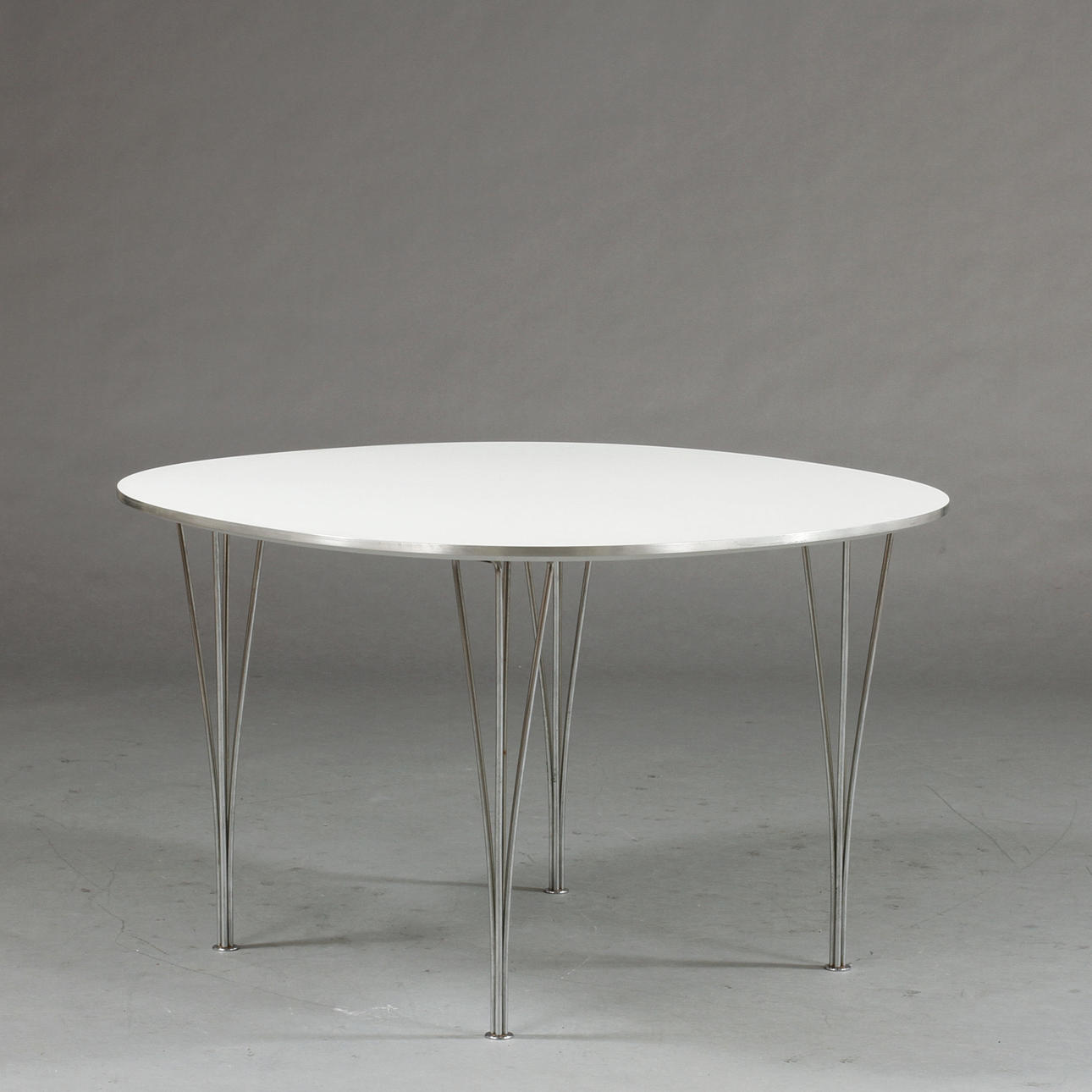 TABLE, "Supercircle", Bruno Mathsson and Piet Hein for Fritz Hansen.