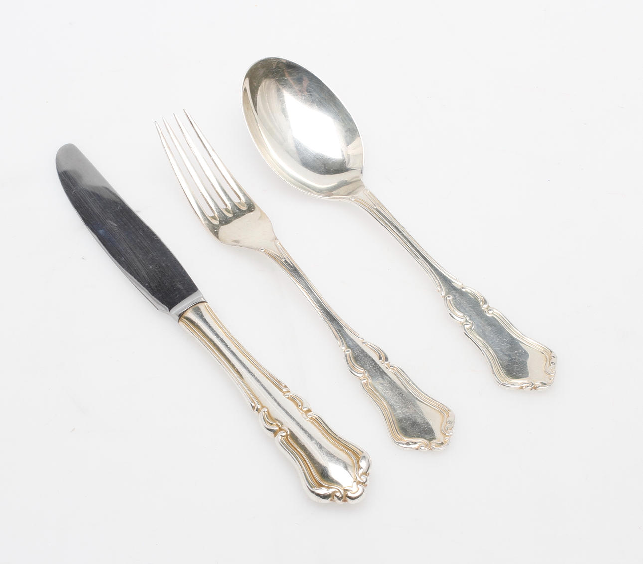 BESTICKUPPSÄTTNING, MGAB, silver, modell Harmoni. 36 del, total vikt 2216 gram.