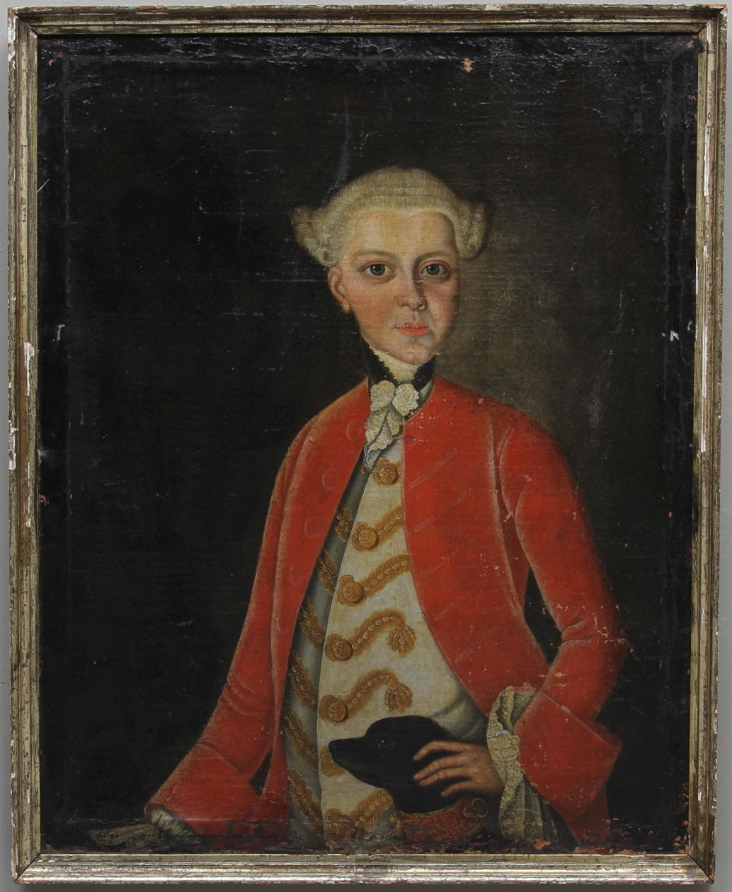 OKÄND KONSTNÄR. Olja på duk, Porträtt av Friherren Hans Gottlob Von Seyffertitz, 1700 tal.