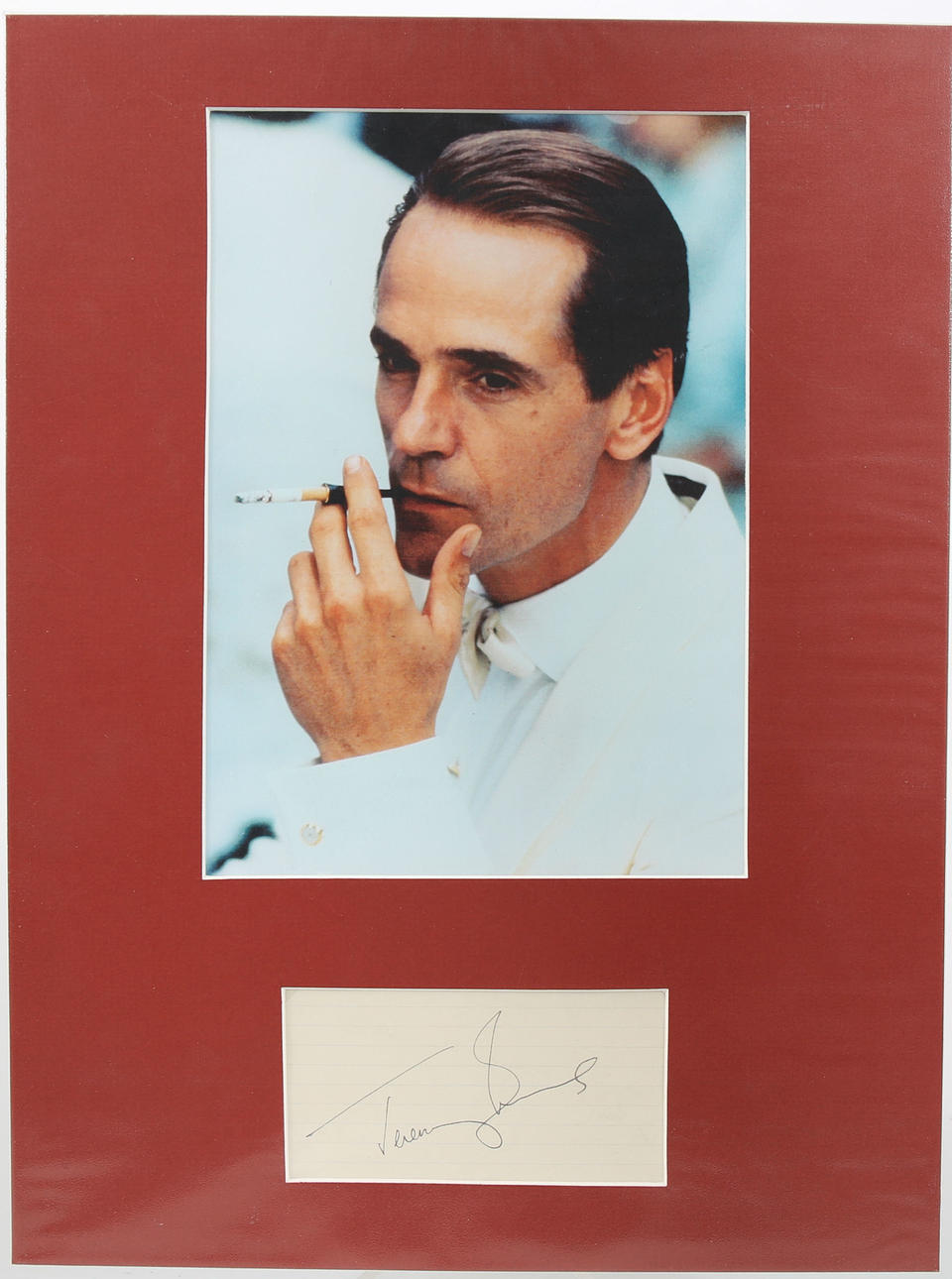 AUTOGRAPH, JEREMY IRONS.