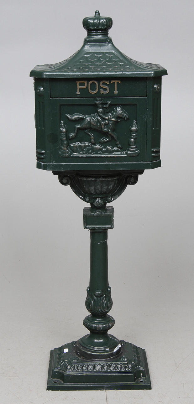 POSTLÅDA, metall, 1900-tal.
