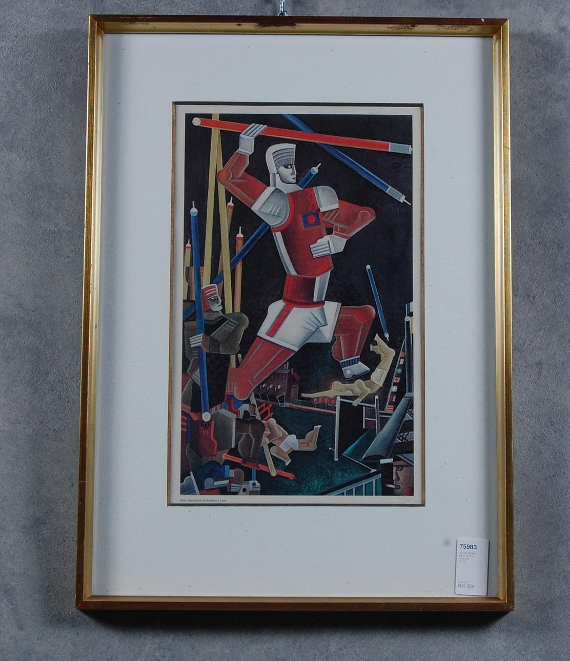 Gösta Adrian Nilsson, offsettryck, efter, bär numrering 50/180.