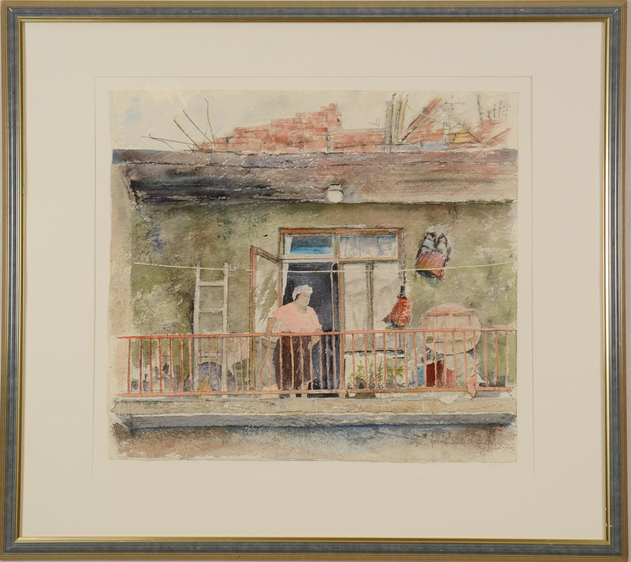 JOSEF SCHIBLI. Akvarell.