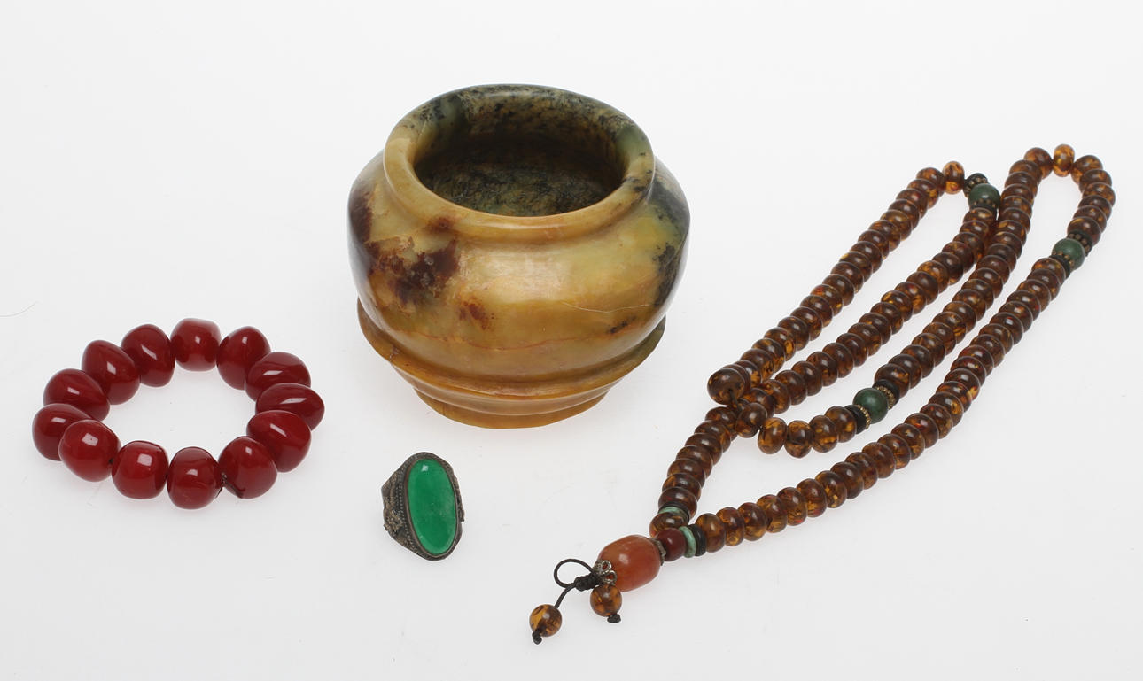 HALSBAND, ARMBAND, RING, VAS, Kina.