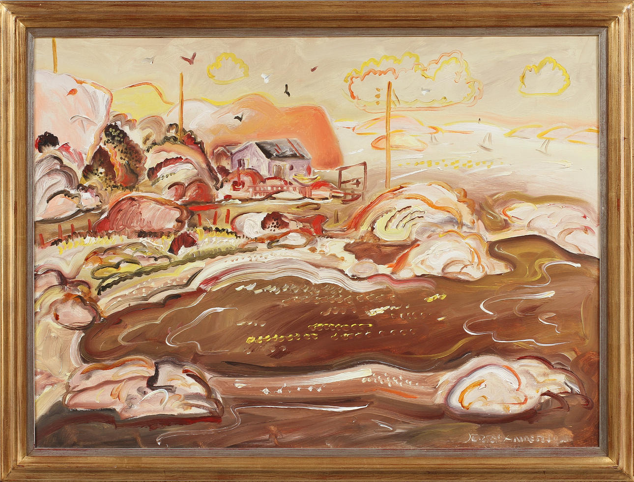 JERRY ANDERSSON. Olja på duk. Signerad.