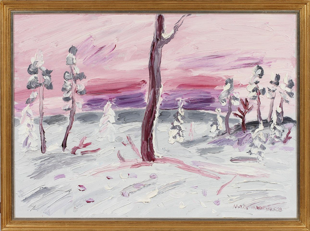 JERRY ANDERSSON. Olja på duk. Signerad.