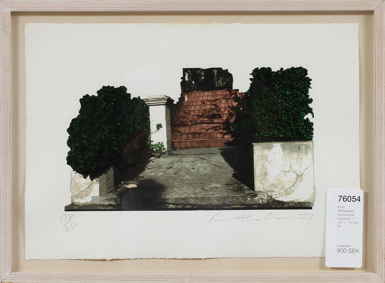 IVOR ABRAHAMS. Färgserigrafi. Signerad -77 och nr 172/250.