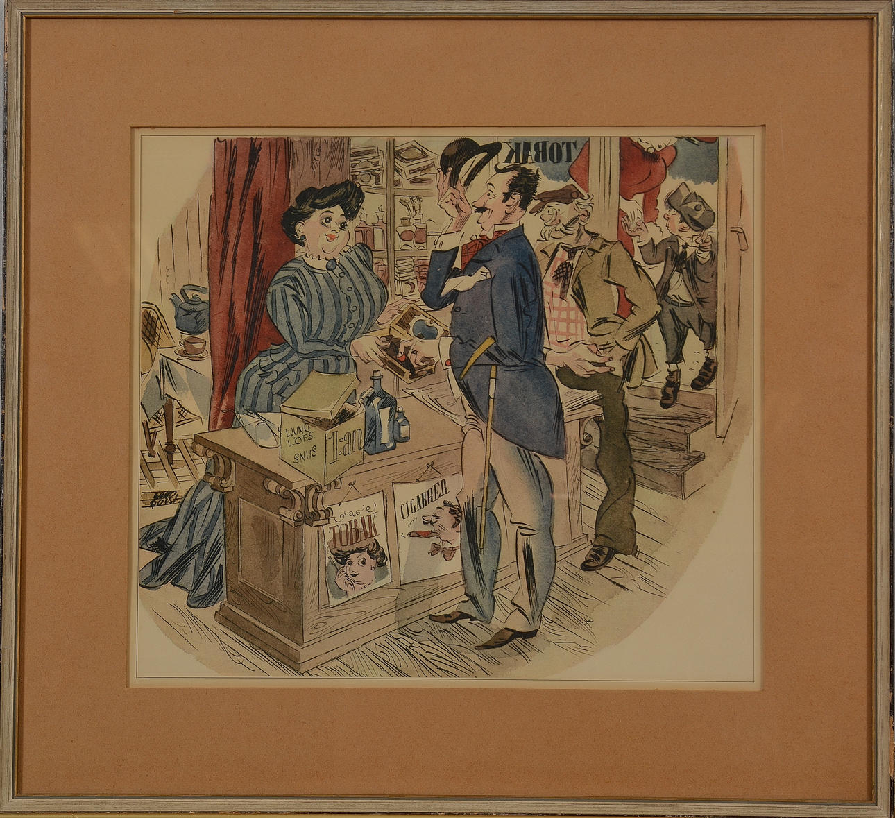 BIRGER LUNDKUIST. Akvarell.