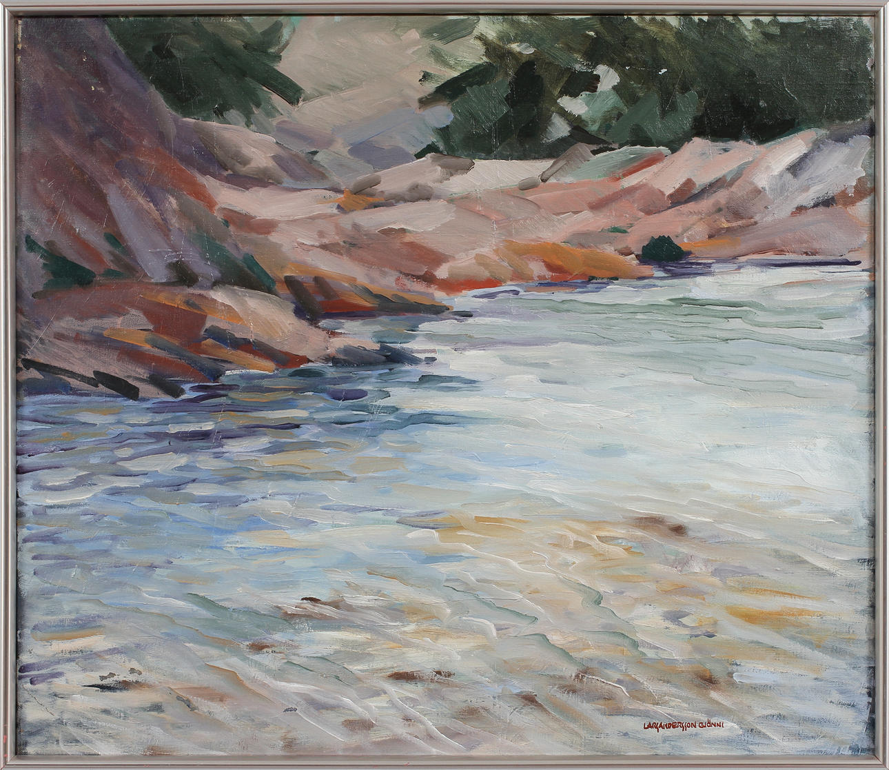 LARS ANDERSSON BJÖNNI. Olja på duk. Signerad.