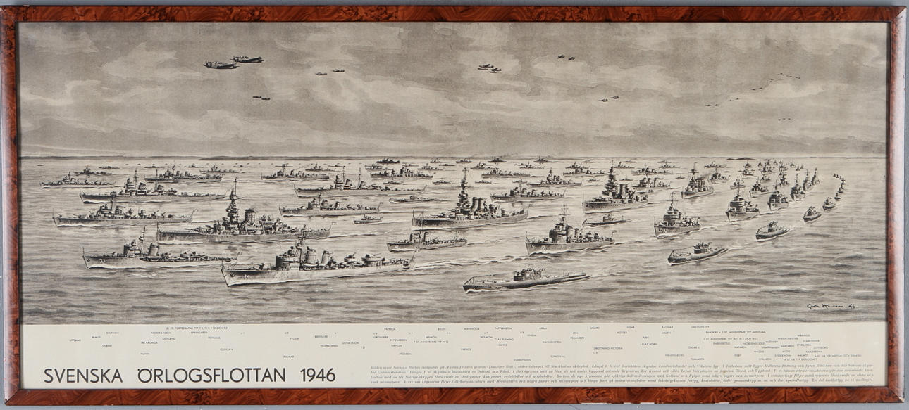 AFFISCH, Svenska Örlogsflottan 1946.