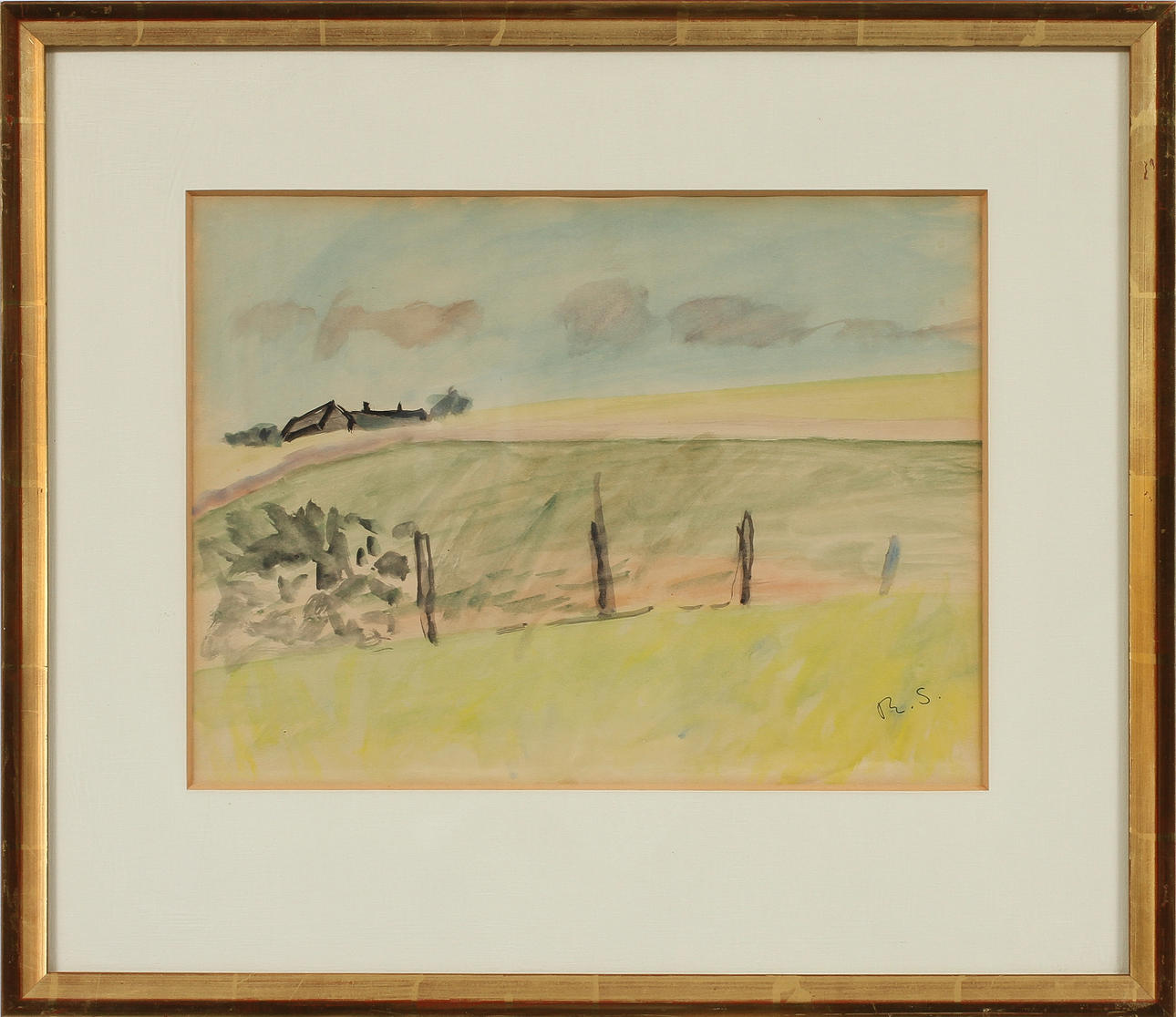 RAGNAR SANDBERG. Akvarell. Signerad.