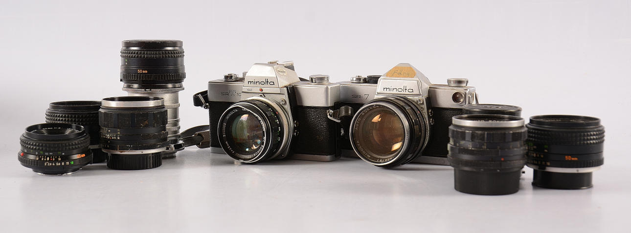 SYSTEMKAMEROR, 2 st, Minolta.