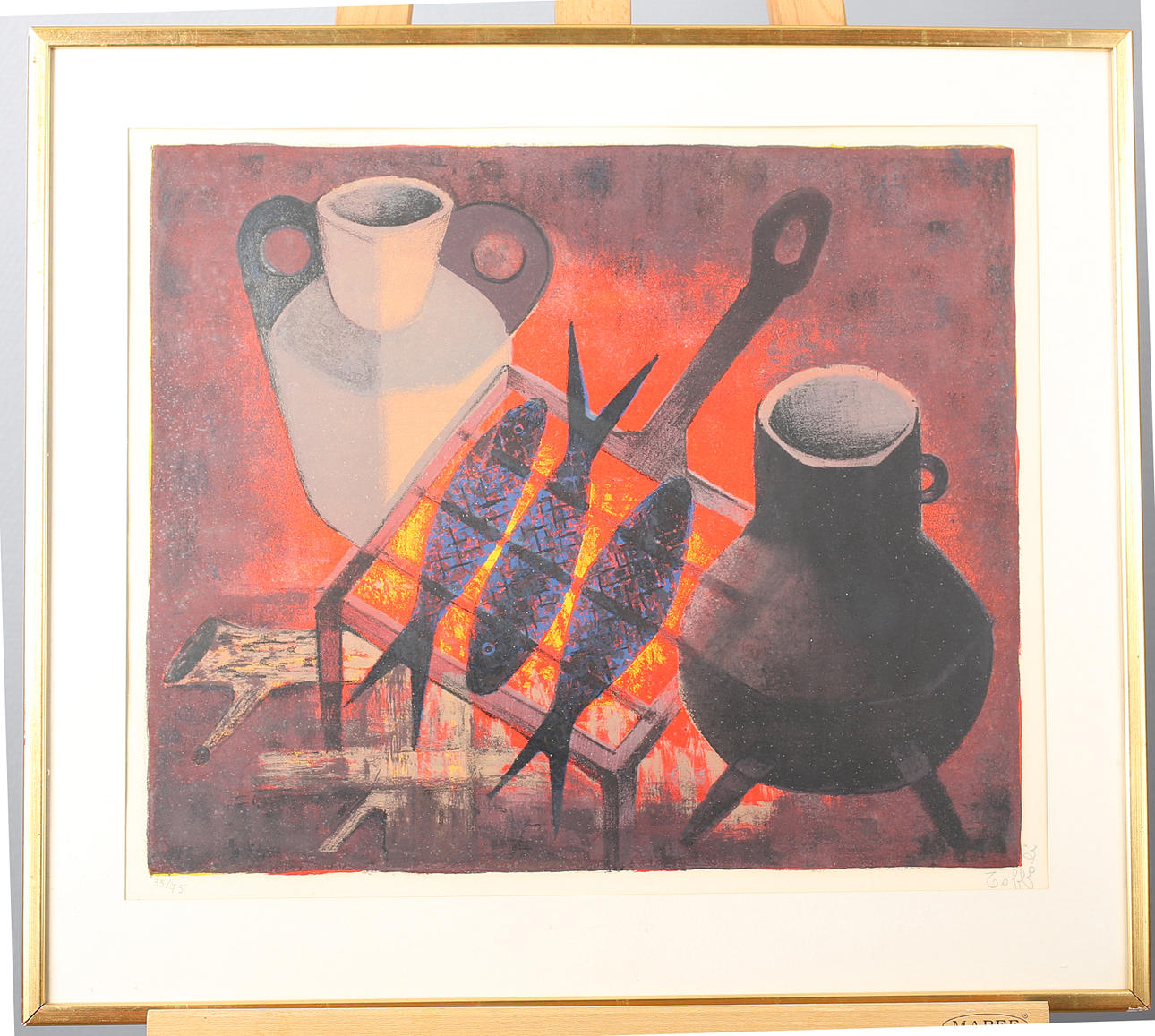 LOUIS TOFFOLI. Färglitografi, signerad och numrerad 33/75.