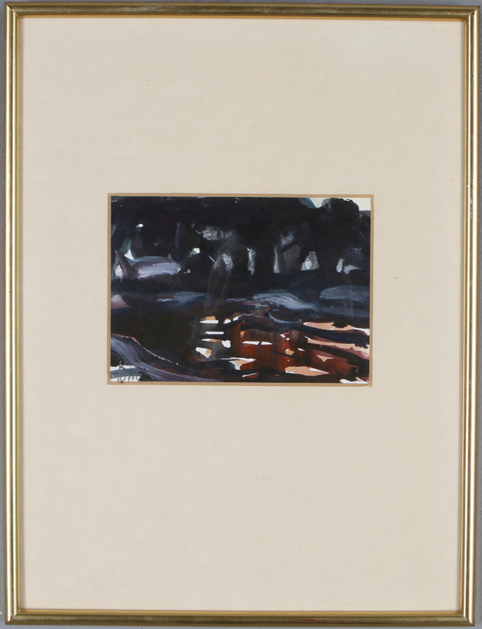 TOM KRESTESEN. "Landskap Österlen", akvarell, signerad Tom K.