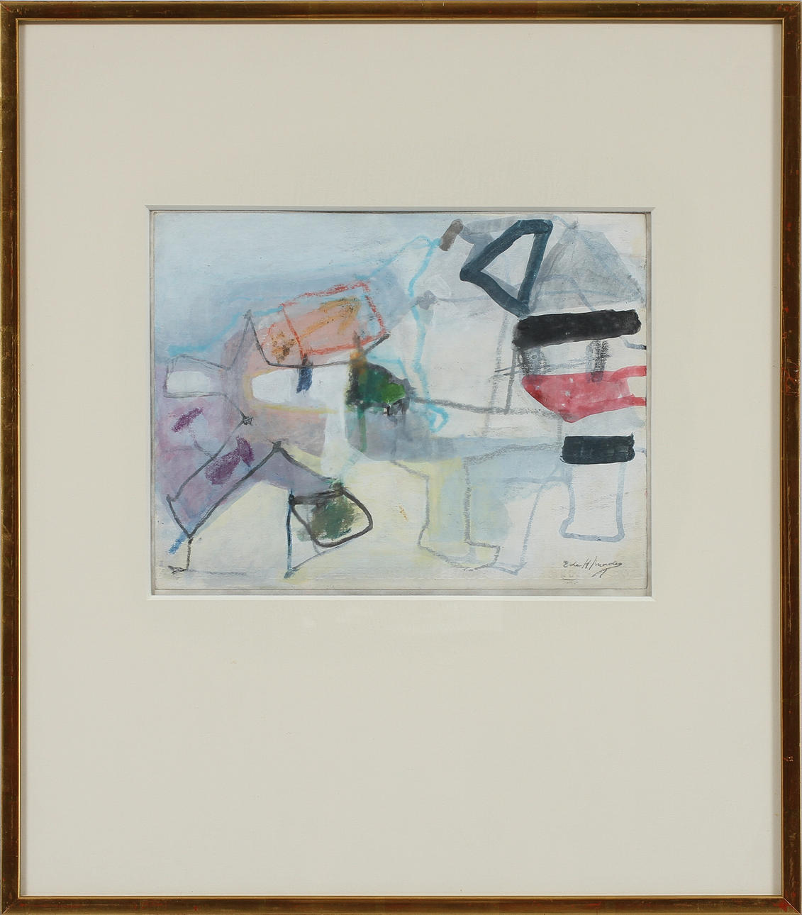 EUGENE DE KERMADEC. Blandteknik, signerad.