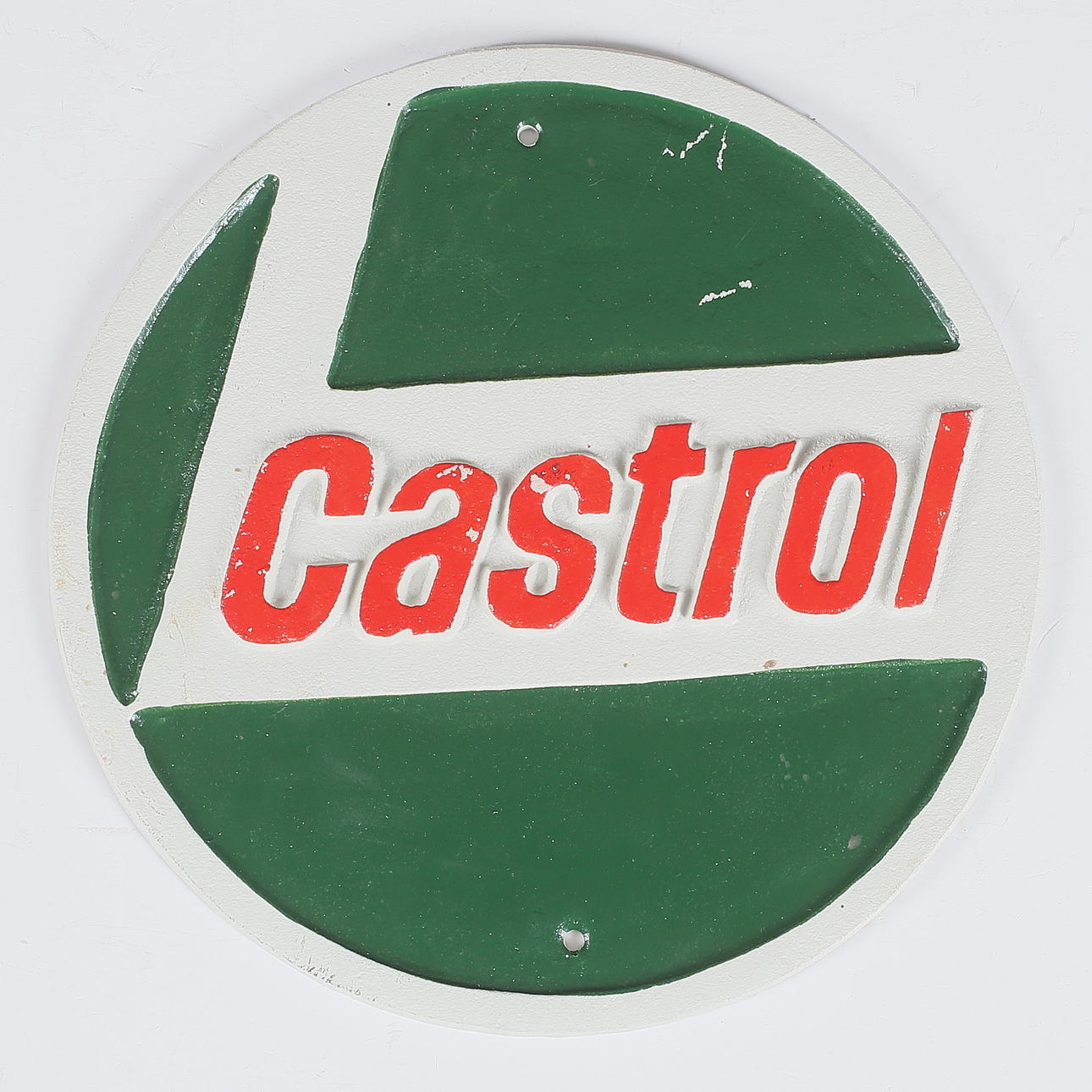 SKYLT, gjutjärn, Castrol, 1900/samtida.