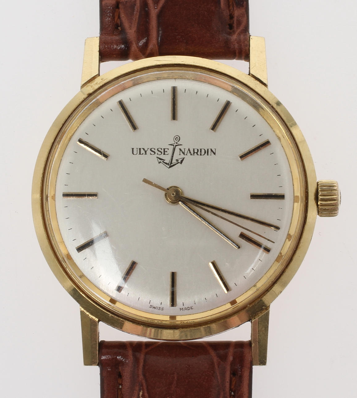 HERRARMBANDSUR, Ulysse Nardin, 18k guld, 1970-tal.