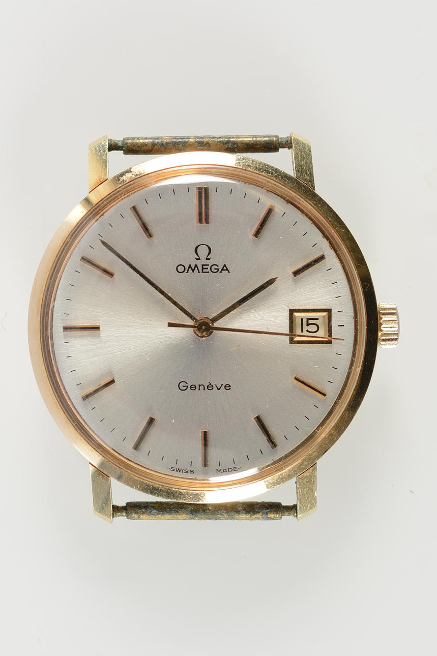 MIESTEN KELLO, 14K, Omega Geneva.