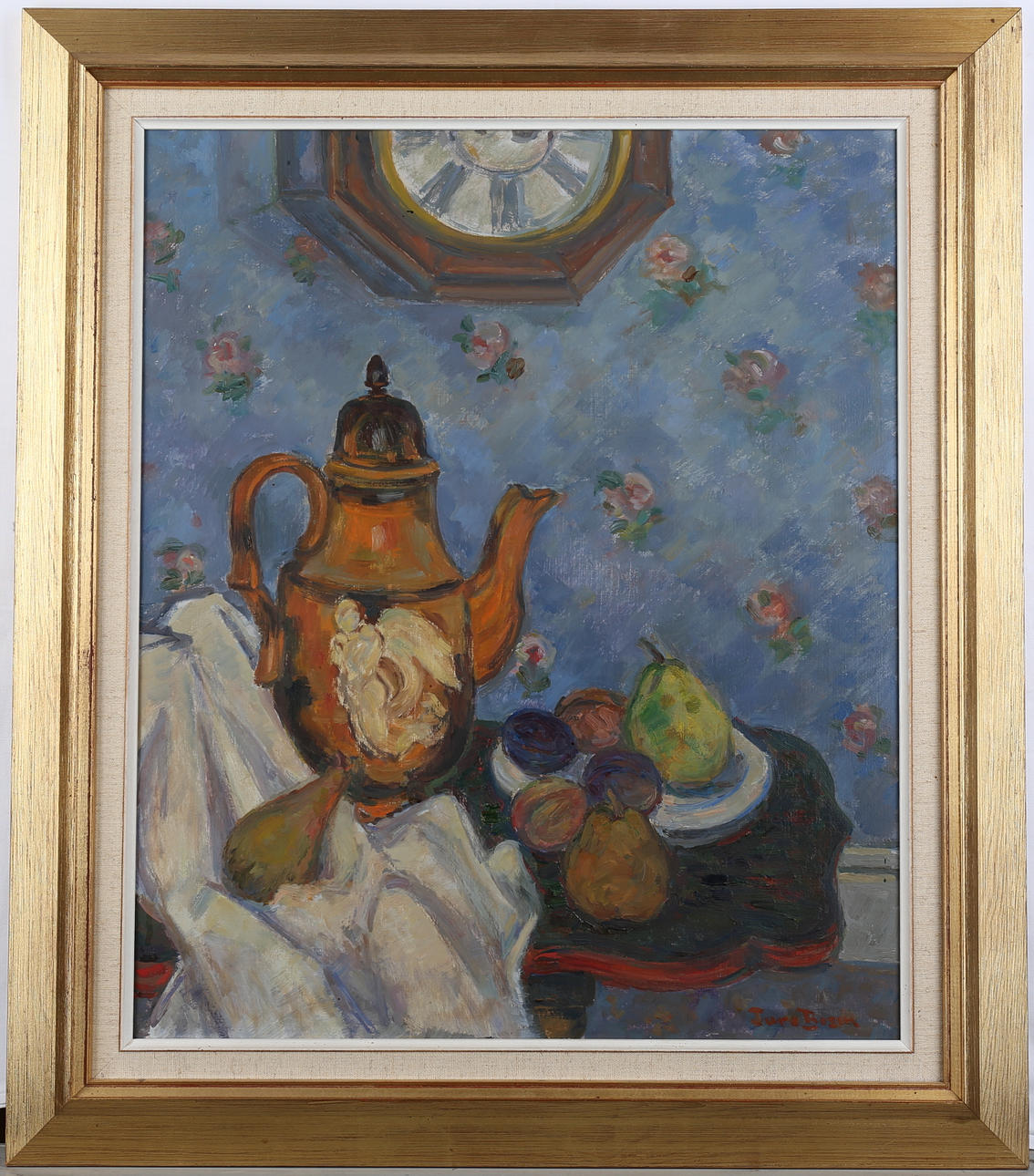 TURE BOSIN. stilleben, olja på pannå, signerad.