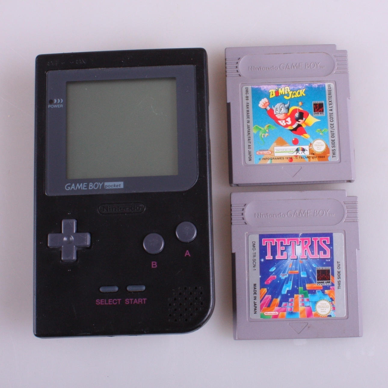 SPIL, Gameboy (Pocket) og to spil, (Tetris), Bomber jack.