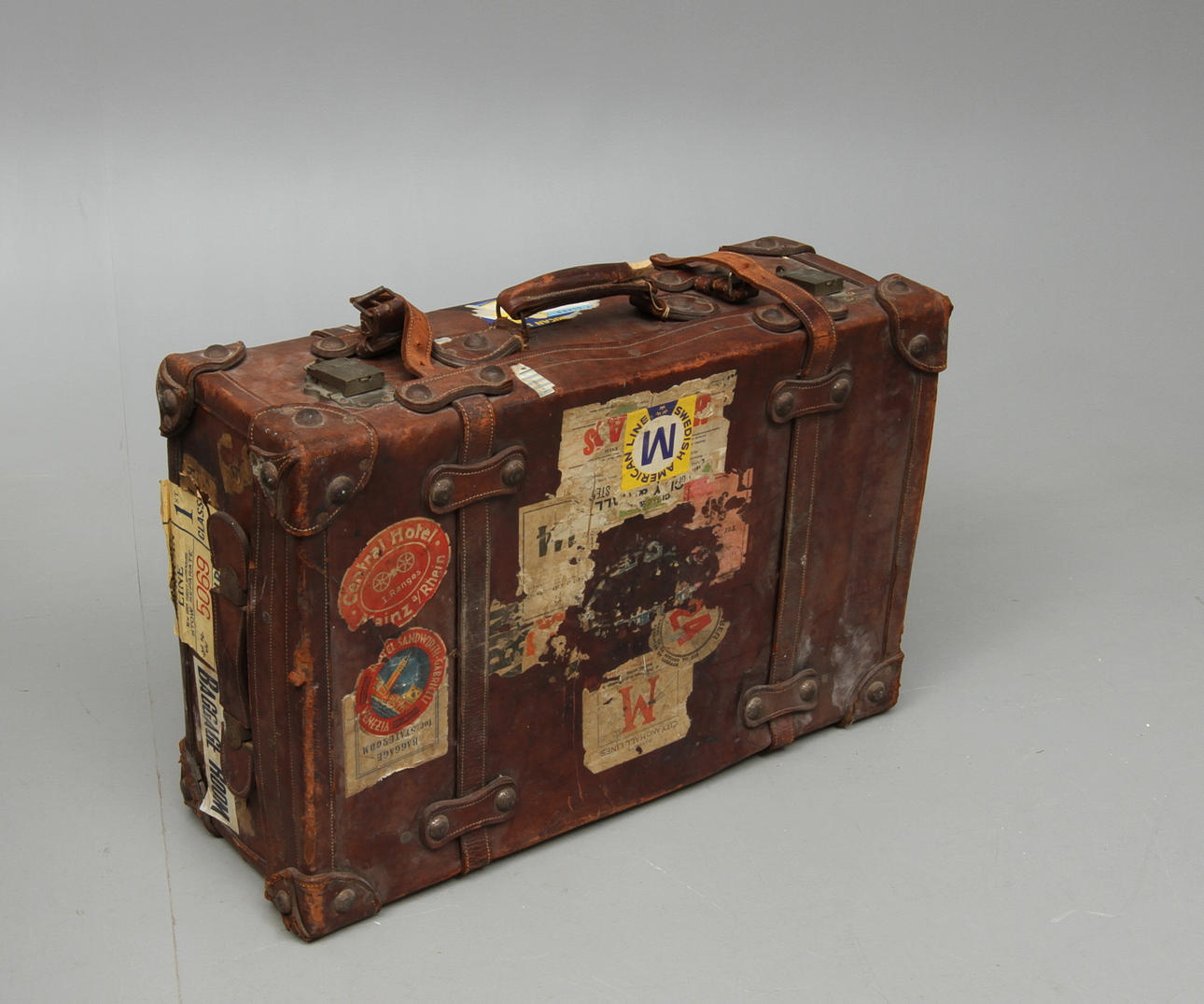 RESVÄSKA, läder, låsen märkta J.B. Factory.