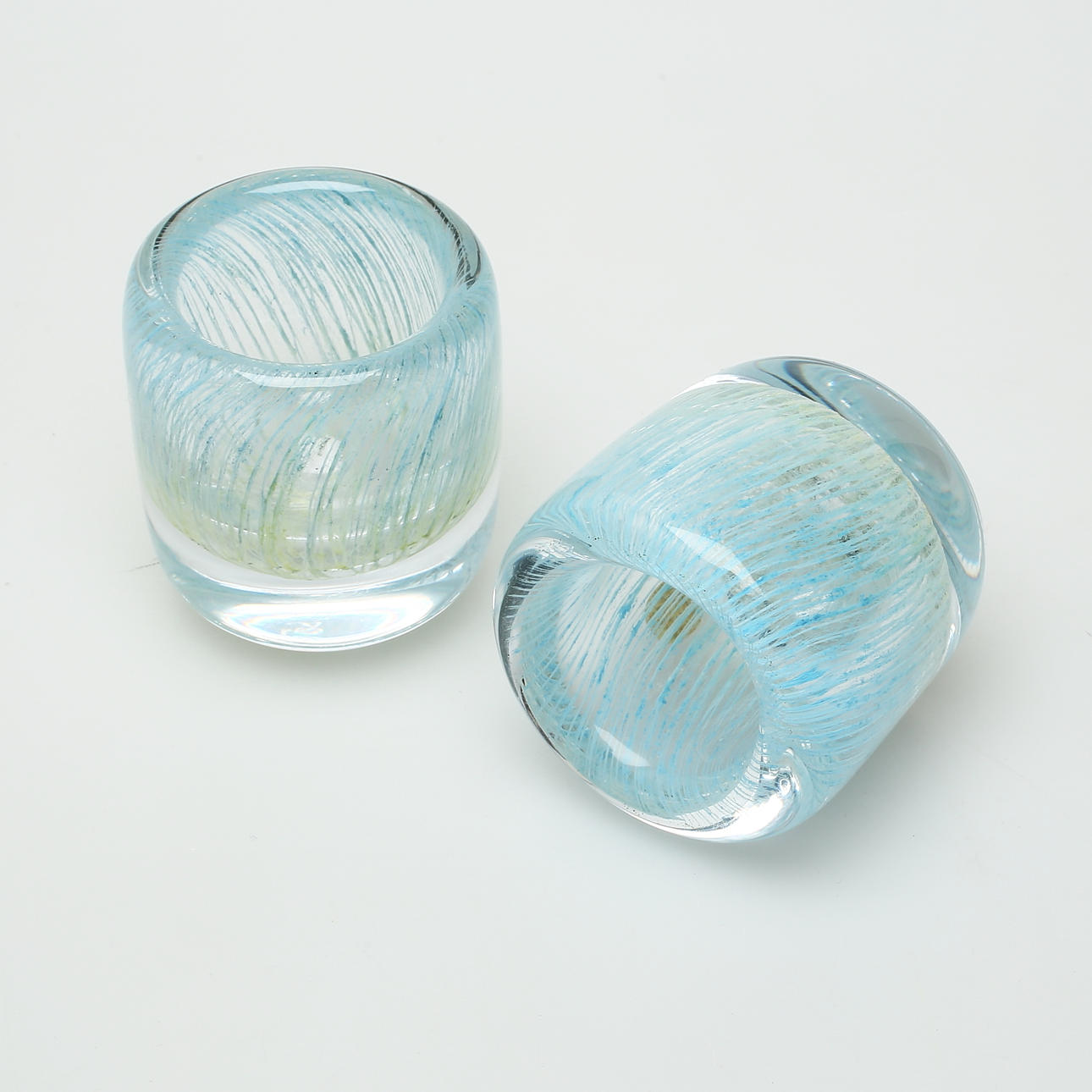 ELSA SÖDERBERG, miniatyrvaser, 2 st, glas, Hovmantorp, 1967, signerade ...