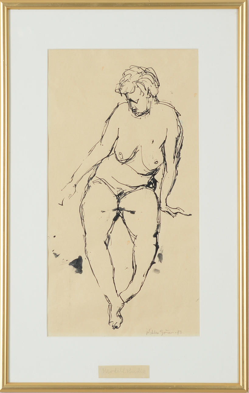 NIKLAS GÖRAN. Tuschteckning.