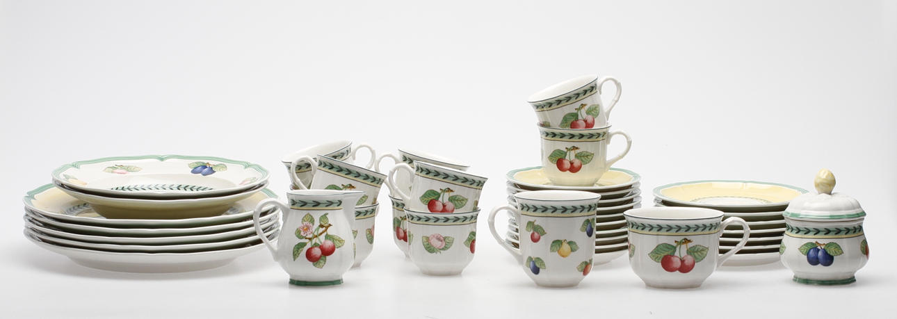 SERVISDELAR, 21 delar, porslin, "French Garden Valence", Villeroy&Boch.