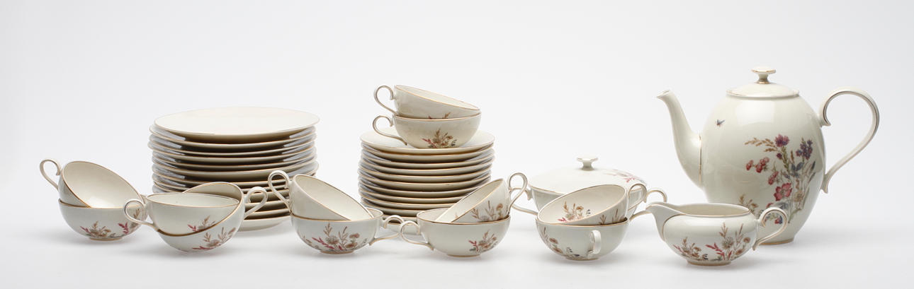 KAFFESERVIS, 27 delar, Bohemia Royal Ivory, Tjeckoslovakien.