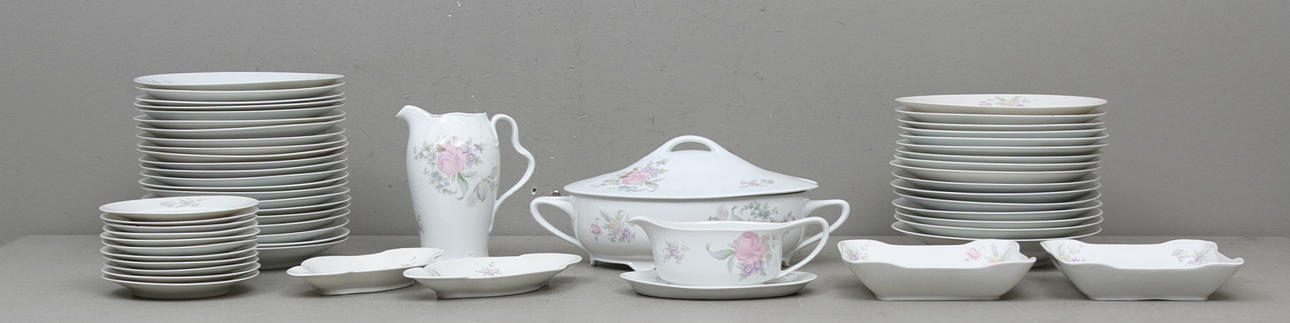 MATSERVIS, 56 delar, porslin, "Botticelli", Rosenthal, Tyskland.