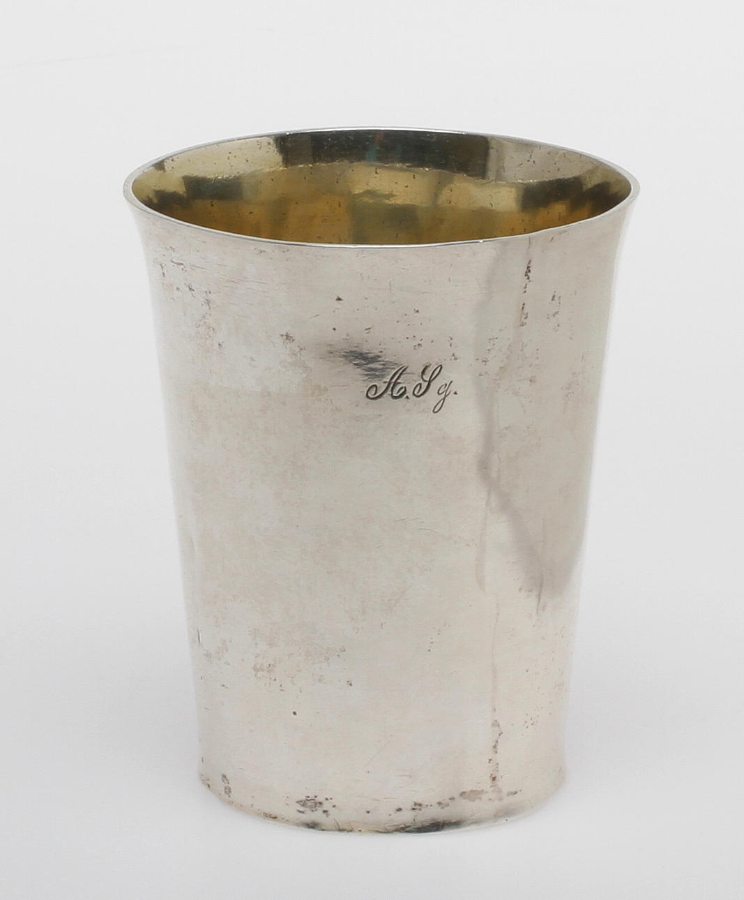 DUBBELBÄGARE, silver, Carl Magnus Ljungberg, Norrköping, 1833. Vikt 139 gram.