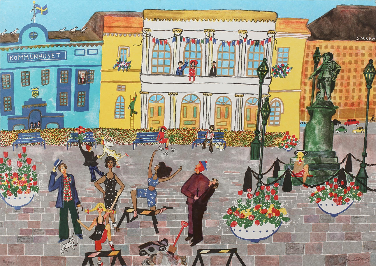 MARIKA LANG. Färglitografier, 6st, signerade och numrerade 301/360.