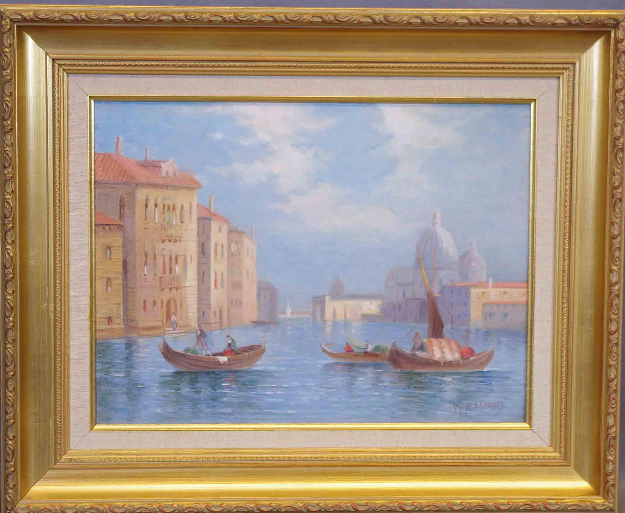 J. MEADOWS. Venedig, olja på duk.