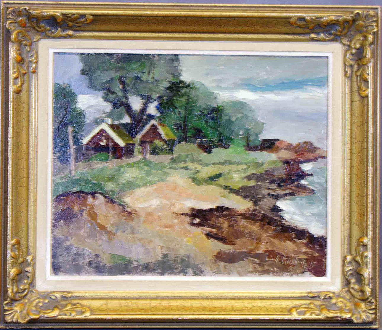 ERIC CEDERBERG. Arild, olja på pannå.