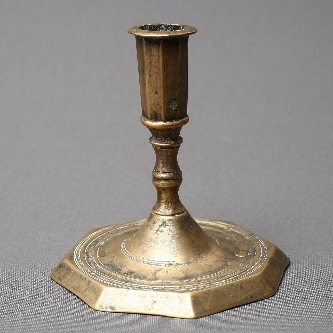 CANDLEHOLDER, brass, baroque, 18th century.