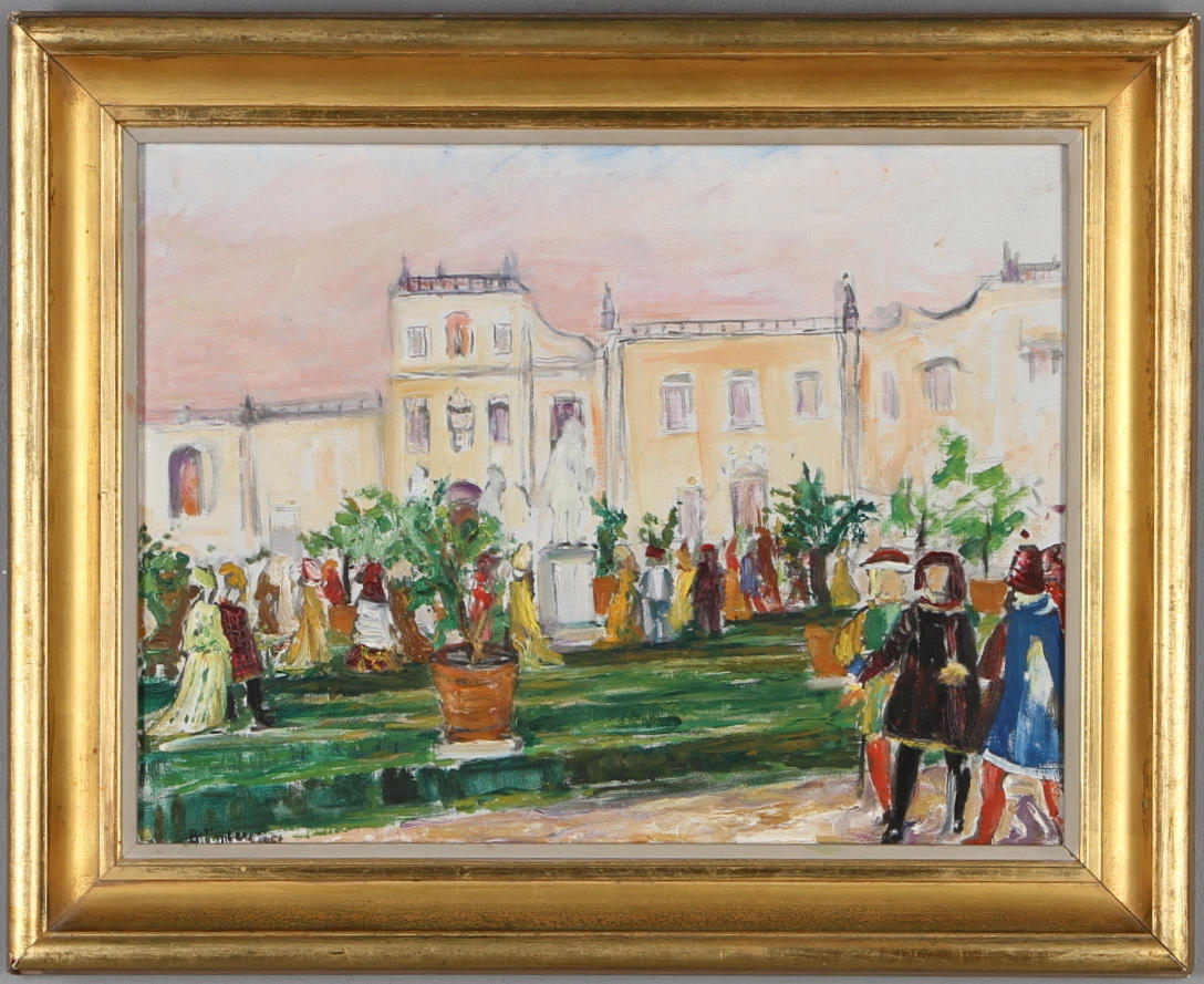 EVALD BJÖRNBERG. Motiv från Florens, olja å duk (uppfodrad), signerad daterad 1951.