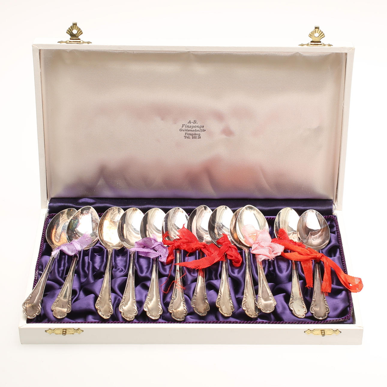 KAFFESKEDAR, 12 stycken, modell Haga, silver.