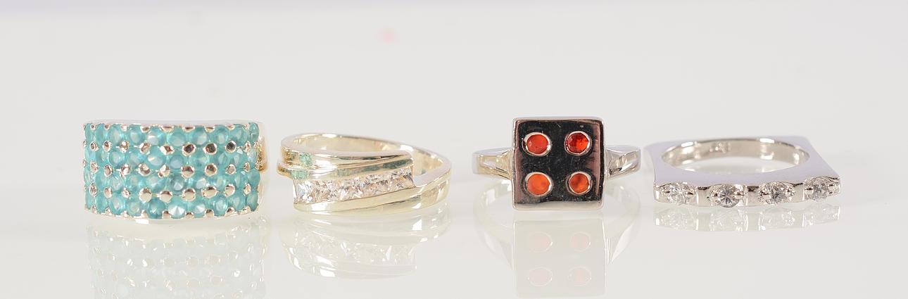 RINGAR 4 st, sterlingsilver.