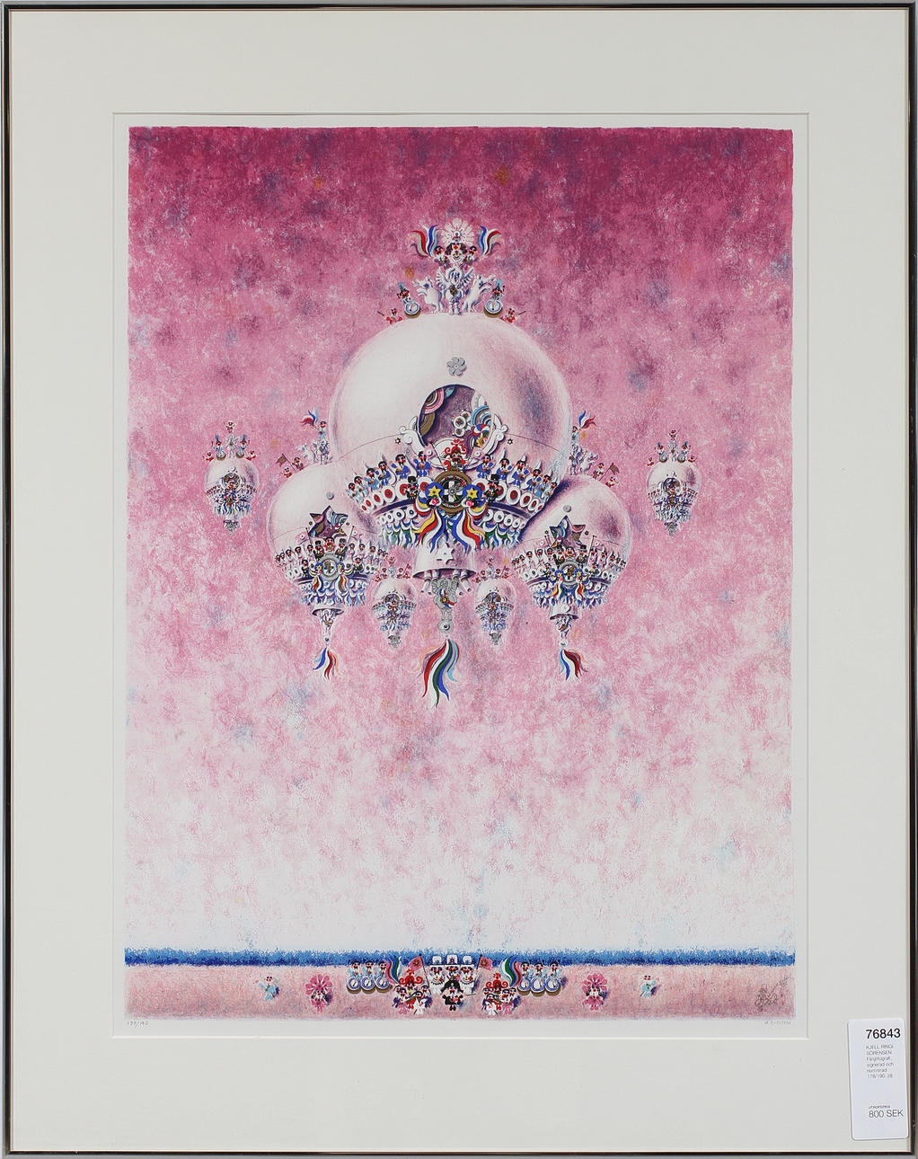 KJELL RINGI SÖRENSEN. Färglitografi, signerad och numrerad 178/190.