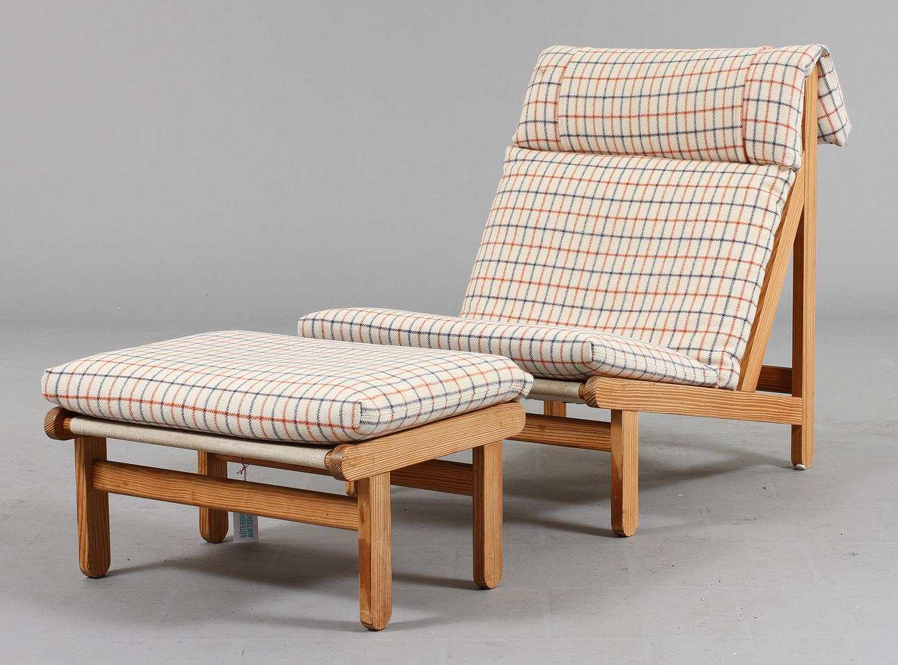 FÅTÖLJER samt PALL, 3 delar, "Kludestolen" Bernt Pedersen.