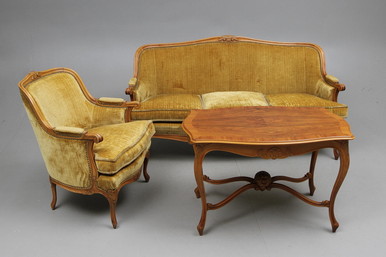 SALONGSGRUPP, rokokostil, Gärsnäs, 1900 talets mitt.