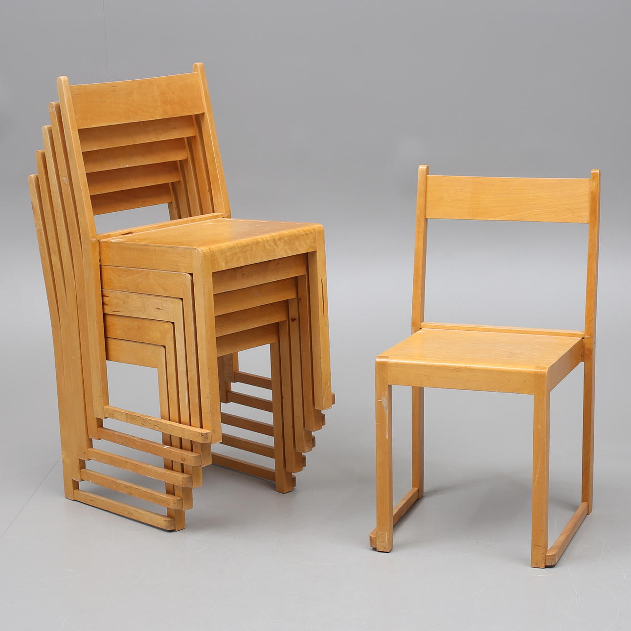 STOLAR, 6 stycken, "Orkesterstolen", Sven Markelius.