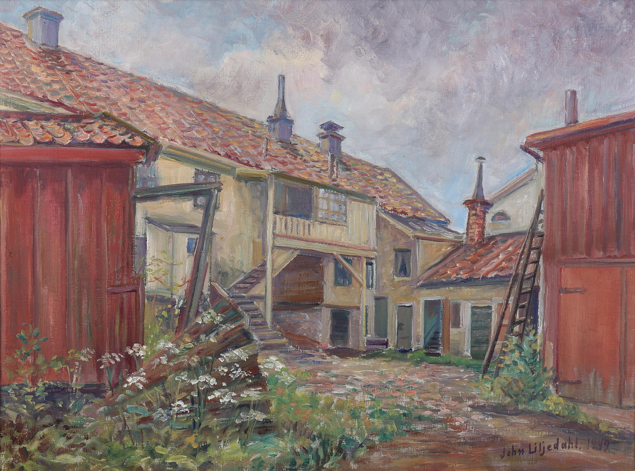 JOHN LILJEDAHL. Oil on canvas, signed and dated 1949.