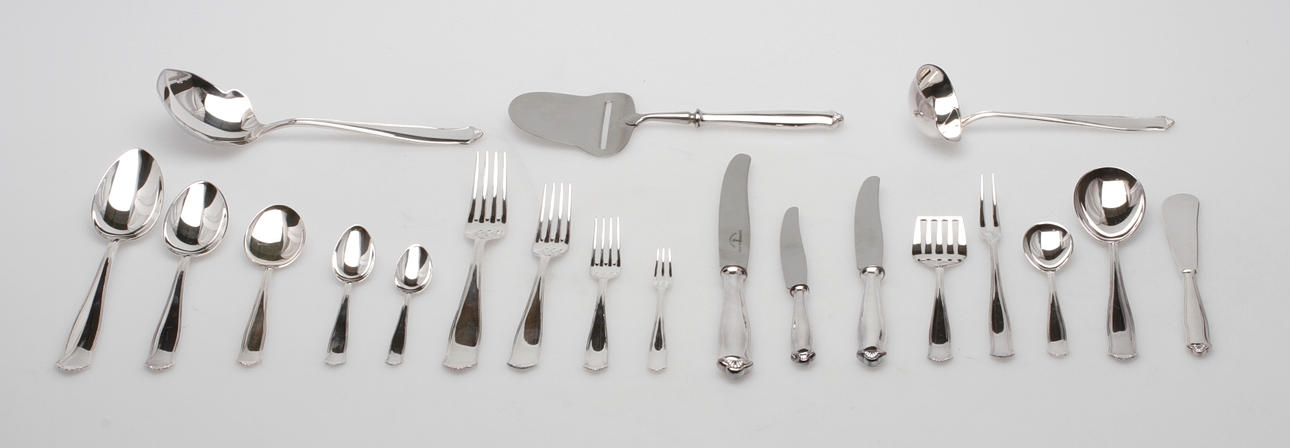 BESTICK, 160 delar, nysilver, "Drotten", GAB, 1900-tal.