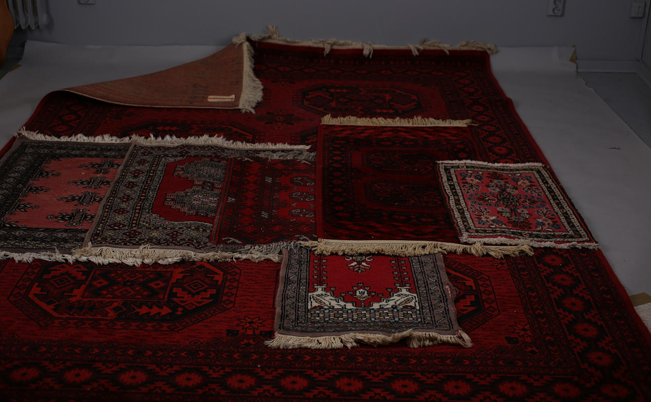 PARTI MATTOR, 7 st, orientaliska/afghan/maskinvävda.