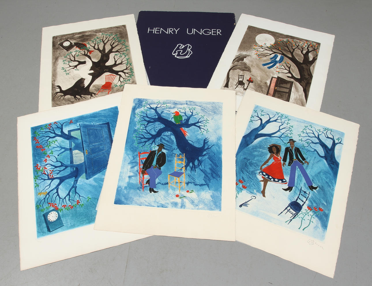 HENRY UNGER. Mapp med 5 akvatintetsningar, signerade och numrerade 31/180.