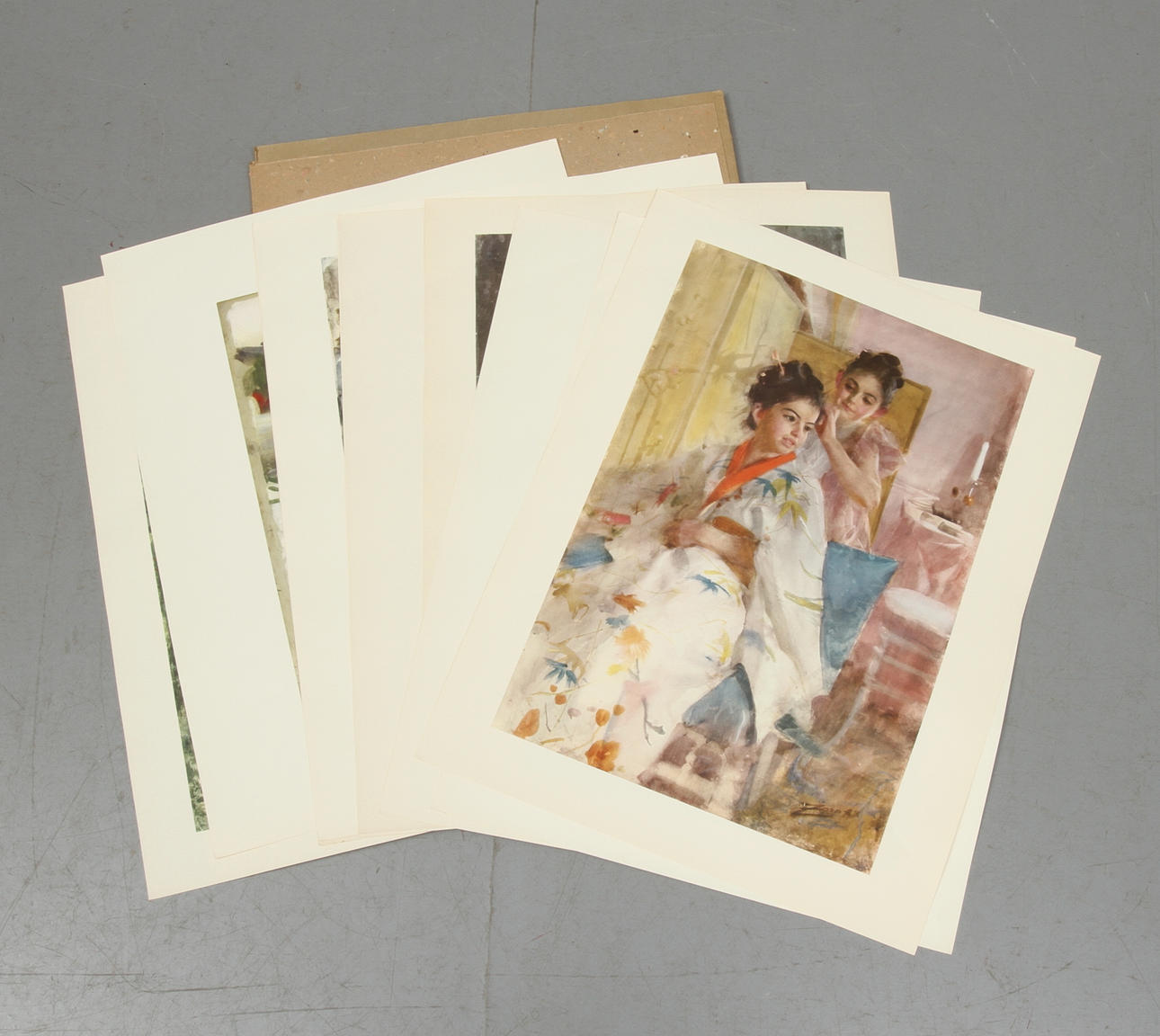 ANDERS ZORN. EFTER. Mapp med 12 st reporoduktioner.