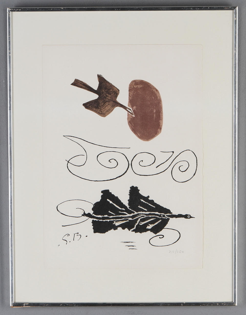 GEORGES BRAQUE. EFTER. "Nuage en échec", färglitografi, signerad i plåten, numrerad.