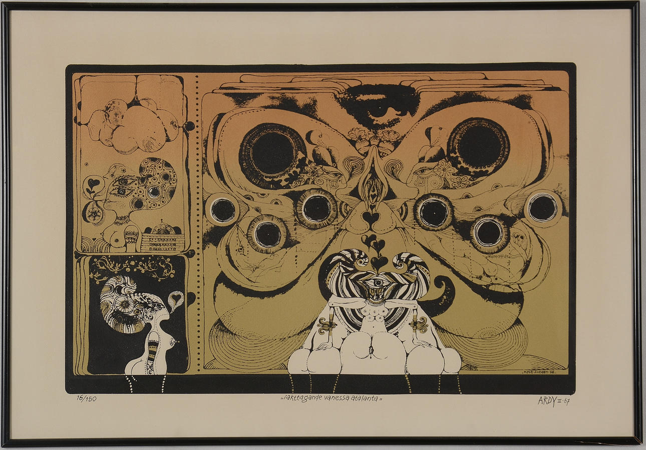 ARDY STRÜWER. Färgserigrafi.