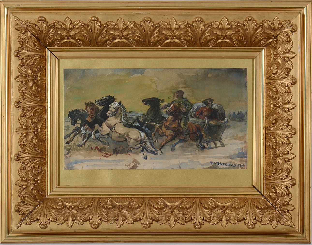 HELGE ARTELIUS. Akvarell.